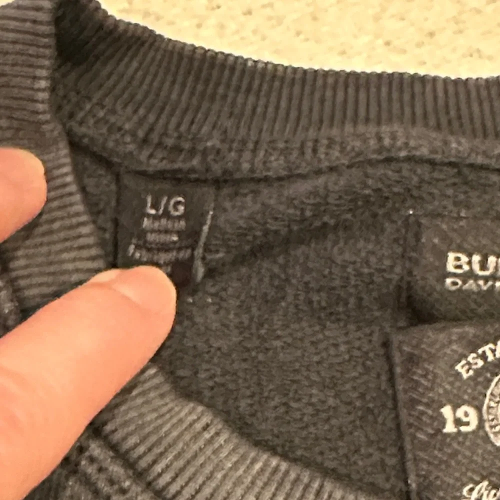Buffalo David Bitton Men's Charcoal Crewneck Sweatshirt L